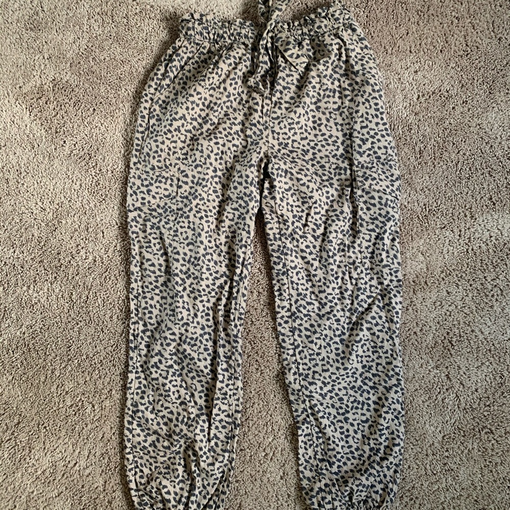 Aerie leopard print cargo joggers